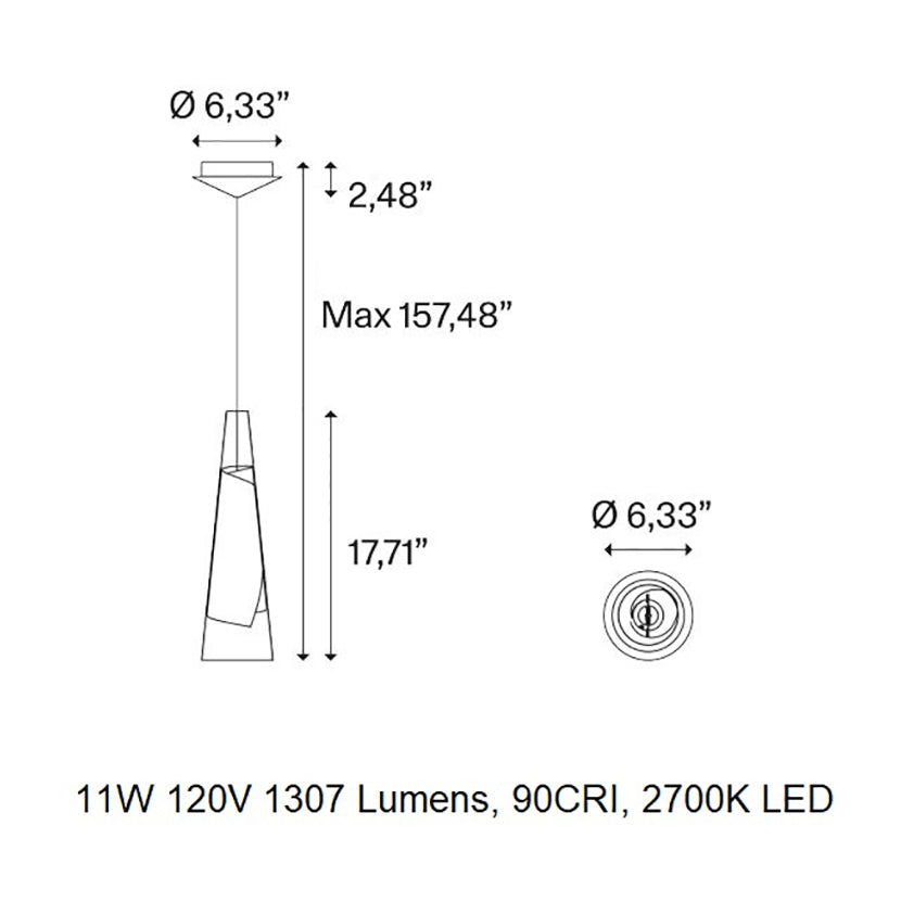 Cono di Luce Pendant Light