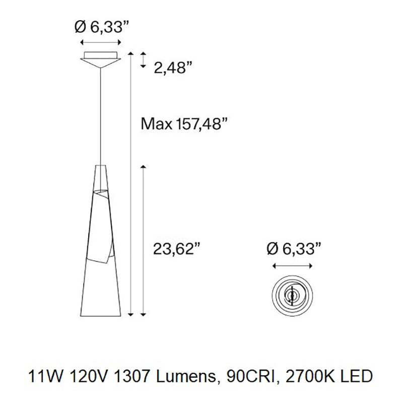 Cono di Luce Pendant Light