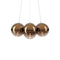 Random Cloud Large Multi Light LED Pendant Light  option Glossy Bronze