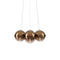 Random Cloud Small Multi Light LED Pendant Light  option Glossy Bronze