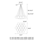 Random Cloud Small Multi Light LED Pendant Light