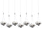 Random 7-Light Linear Pendant Light  option Chrome