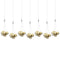 Random 7-Light Linear Pendant Light  option Gold