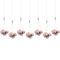 Random 7-Light Linear Pendant Light  option Rose Gold