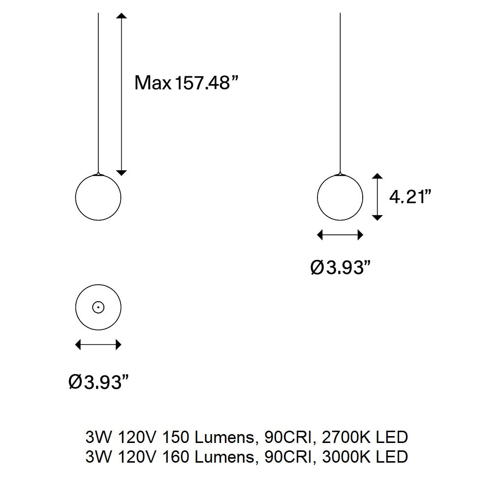 Lodes Random Solo 10 LED Pendant Light - 2Modern