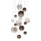 Random Solo Multi-Light Round Chandelier  option Clear / Glossy Bronze