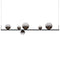 Random Stick LED Suspension Light  option Glossy Smoke / Black Chrome / Long: 59 in width