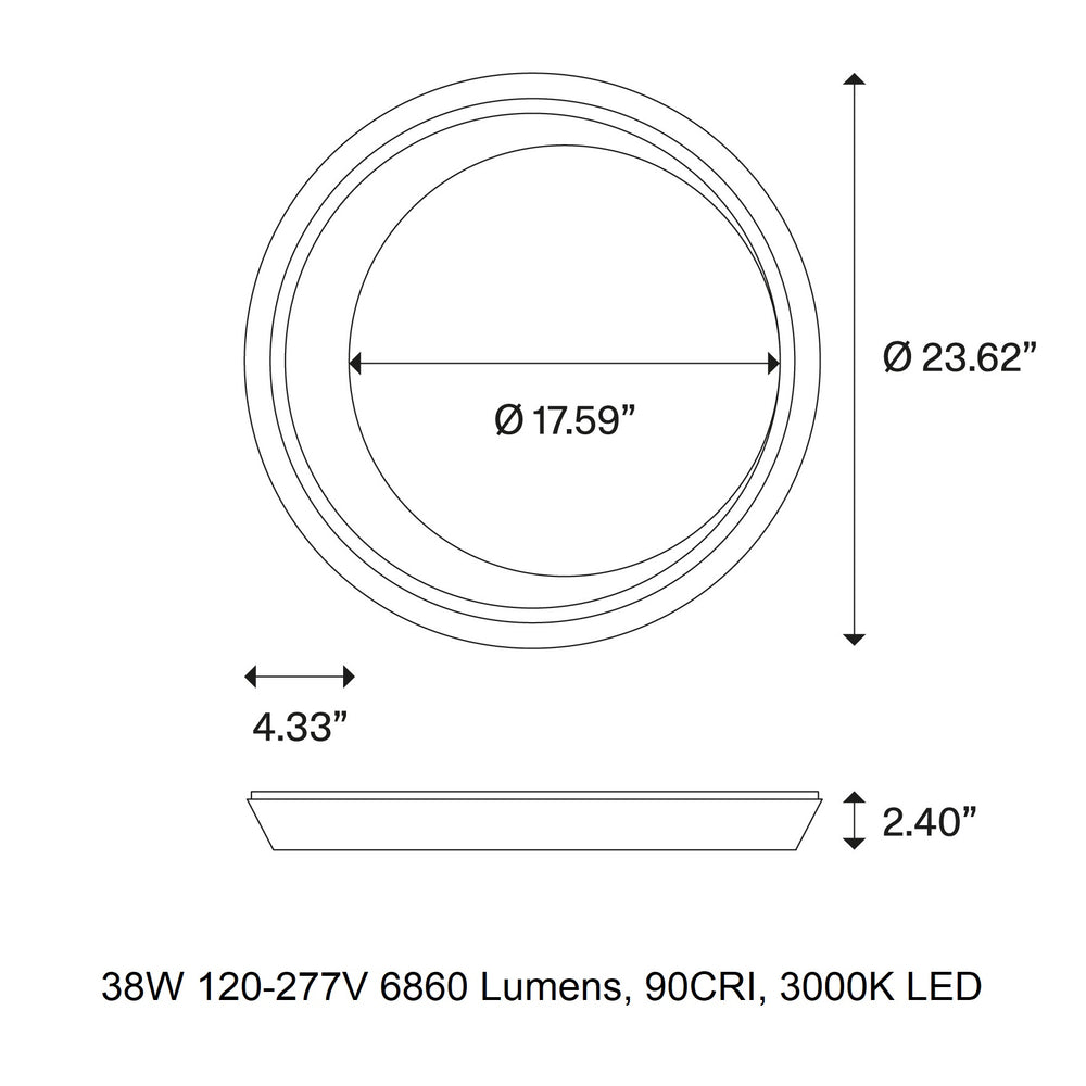 Tidal LED Flush Mount