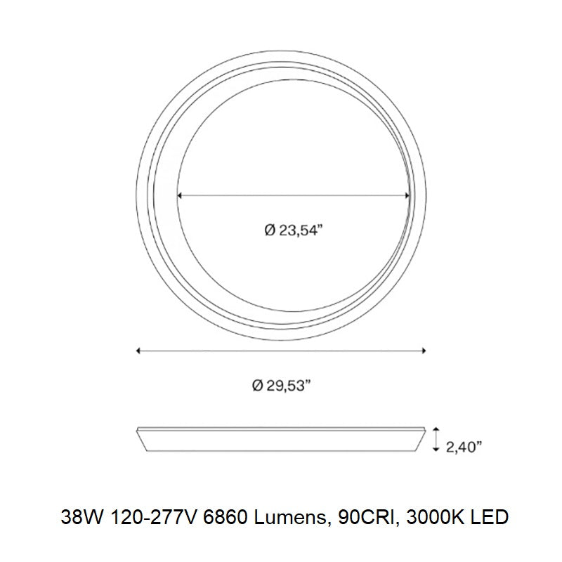 Tidal LED Flush Mount
