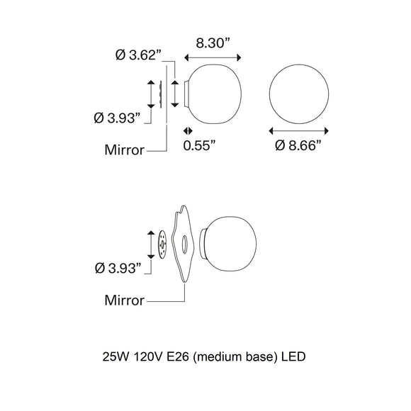 Volum Mirror Wall Sconce