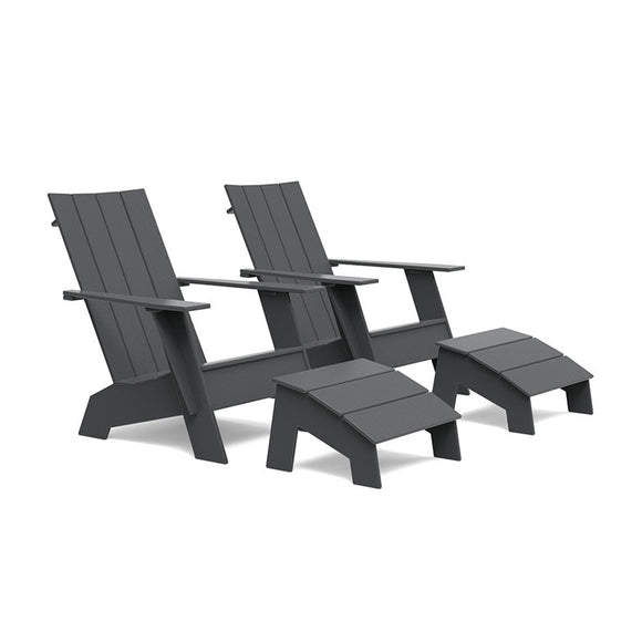 Adirondack Outdoor Chair with Ottoman Bundle