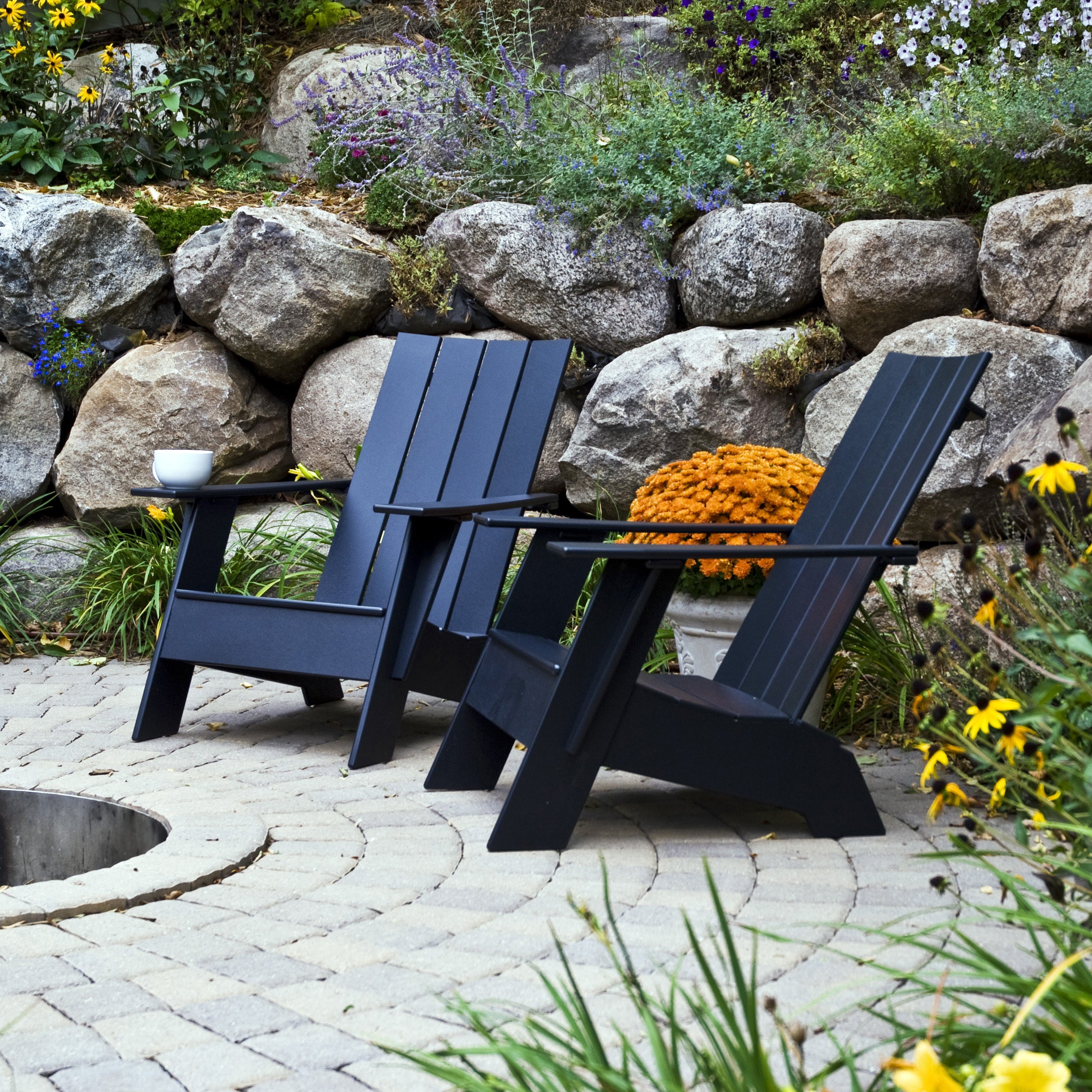 Loll Designs Adirondack Outdoor Chair with Ottoman Bundle - 2Modern