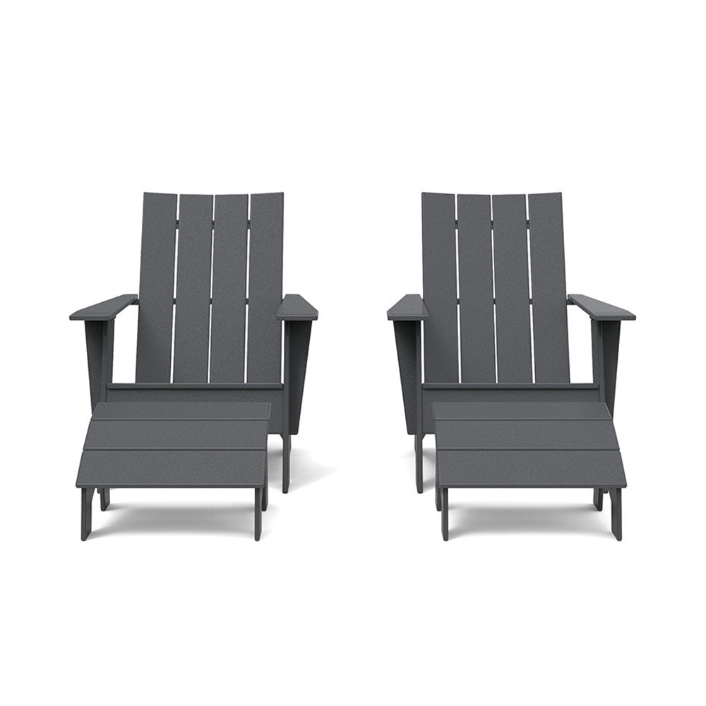 Adirondack Outdoor Chair with Ottoman Bundle