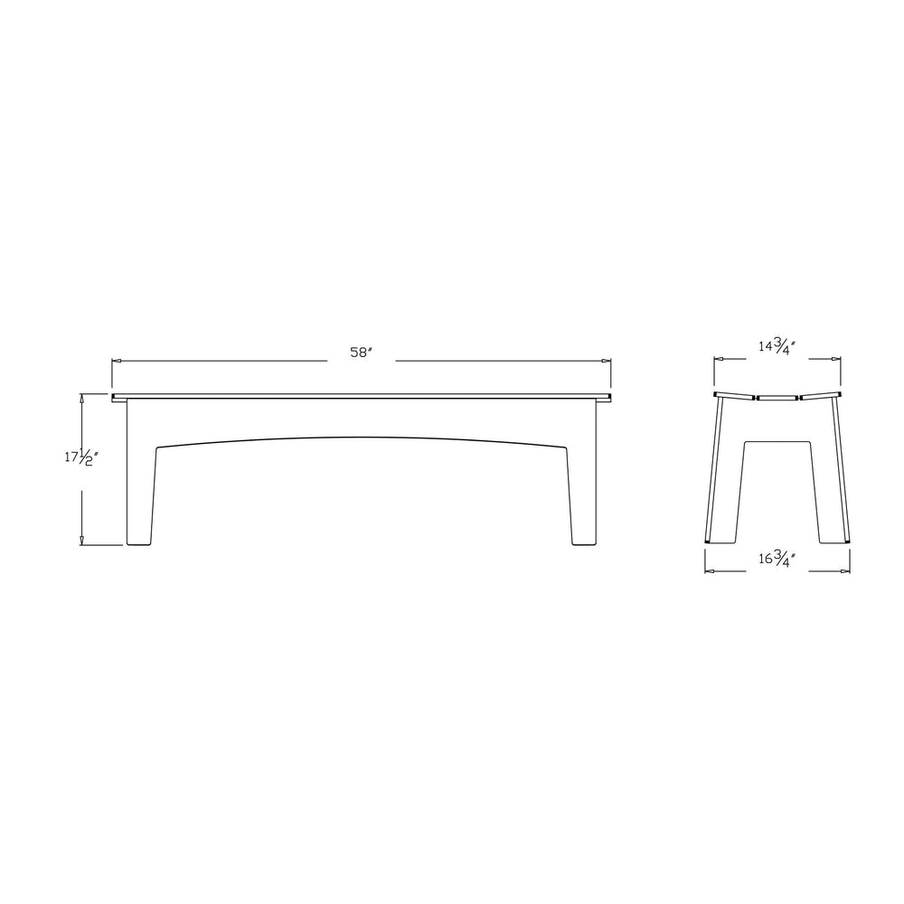 Alfresco Outdoor Dining Table 72, Bench and Chairs Set