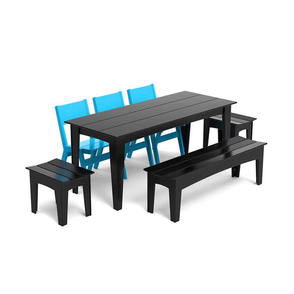 Alfresco Outdoor Dining Table 72, Bench and Chairs Set