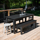 Alfresco Outdoor Dining Table Set with Umbrella Hole