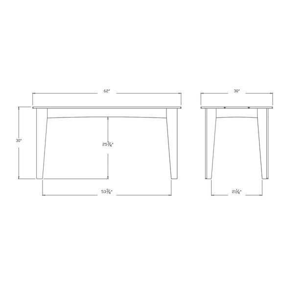 Alfresco Table 62 and Cricket Outdoor Dining Set