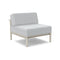 Aurora Outdoor Armless Lounge Chair  option Cast Silver