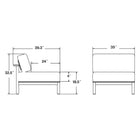 Aurora Outdoor Armless Lounge Chair