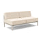Aurora Outdoor Armless Sofa  option Canvas Flax