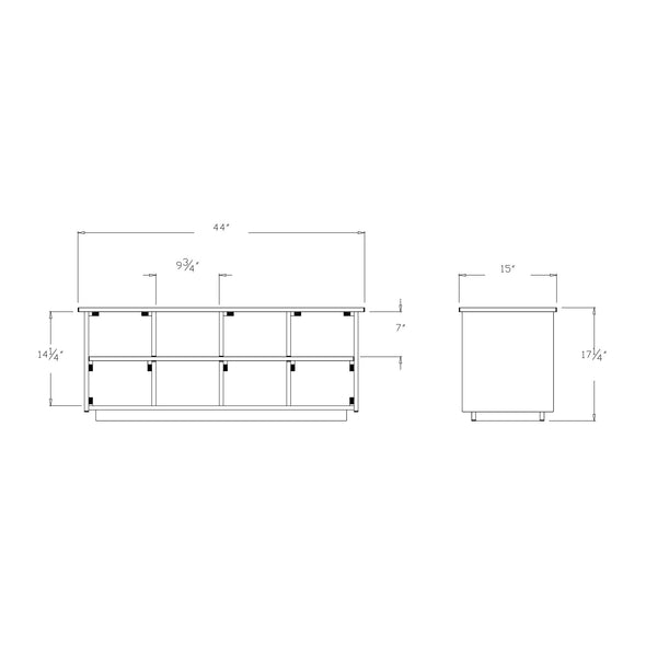 Cubby Standard Outdoor Bench with Cushion Bundle