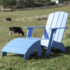 Curved Adirondack Chair and Ottoman Bundle