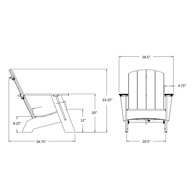 Curved Adirondack Outdoor Chair and Satellite Bundle