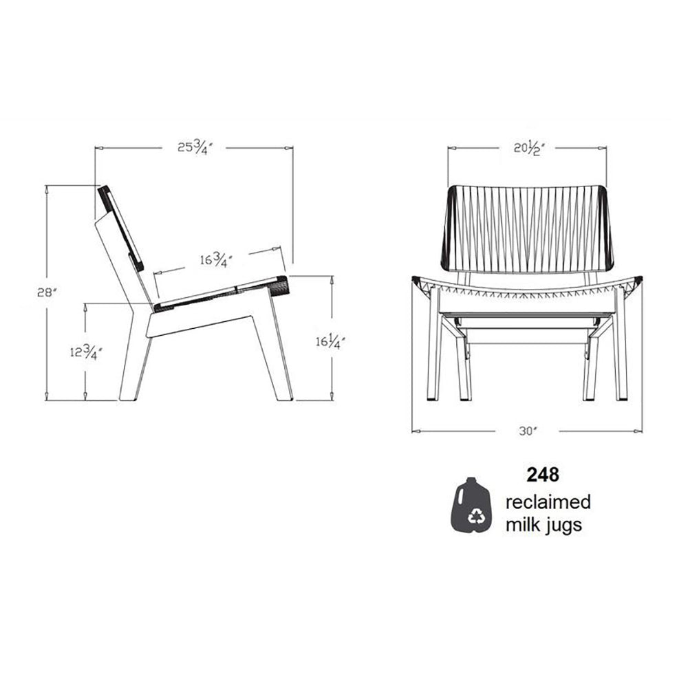 Lago Outdoor Lounge Chair and Satellite End Table Bundle