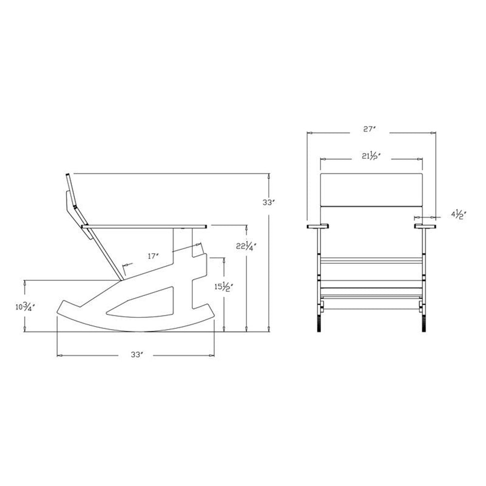 Lollygagger Outdoor Rockers with Cushions Bundle