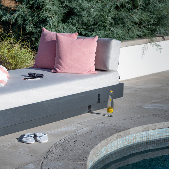 Platform One Outdoor Chaise Lounge with Table