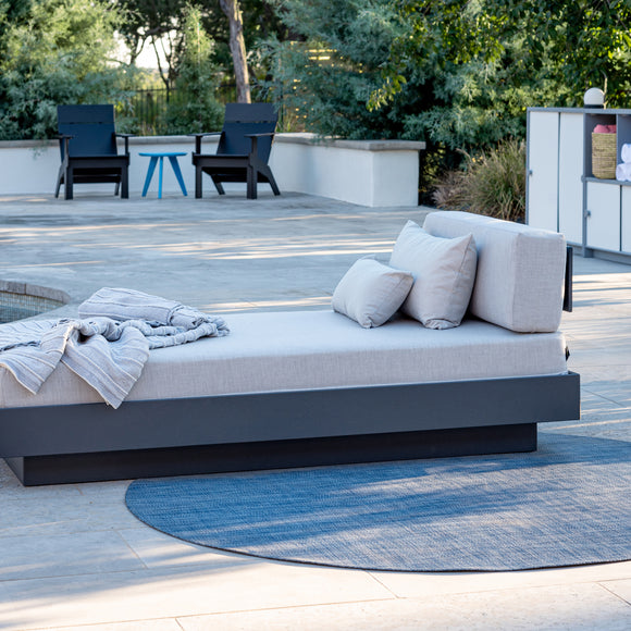 Platform One Outdoor Chaise Lounge with Table