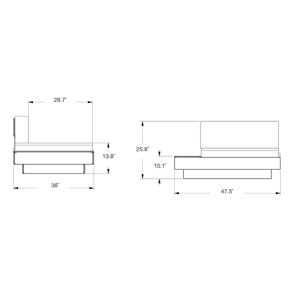 Platform One Outdoor Lounge with Left or Right Table