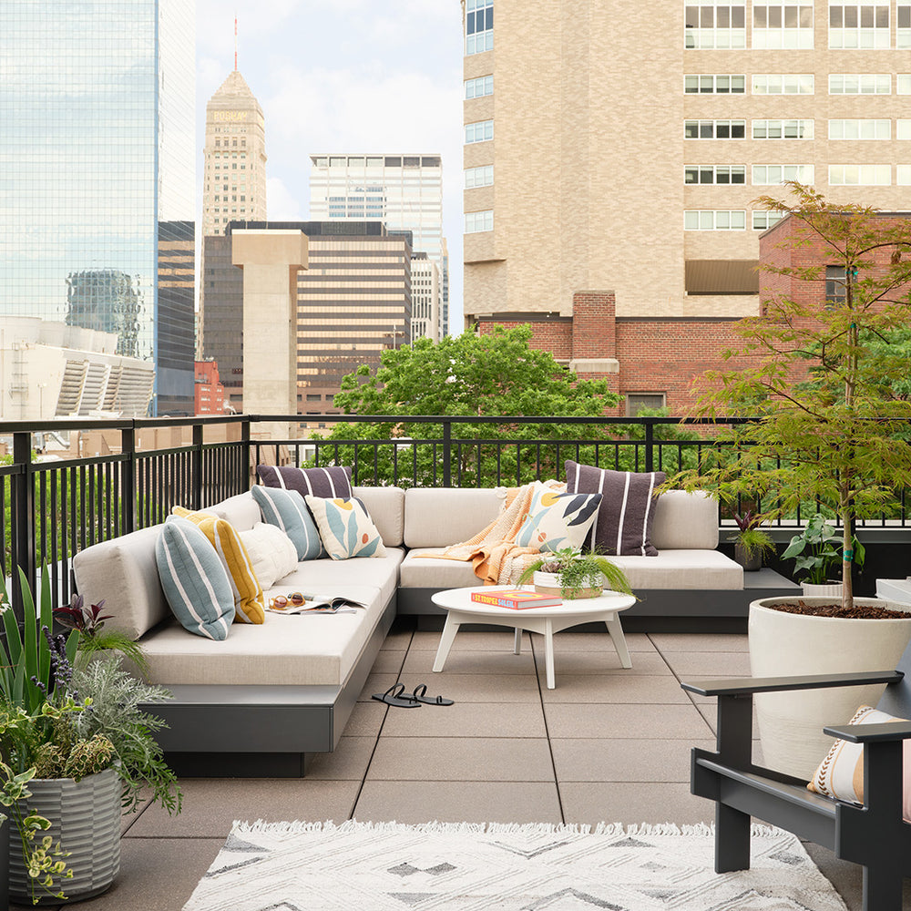 Platform One Outdoor Sofa with Tables