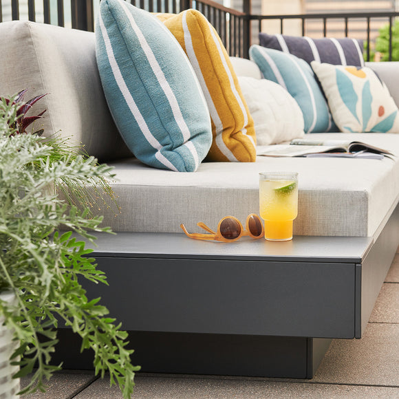 Platform One Outdoor Sofa with Tables