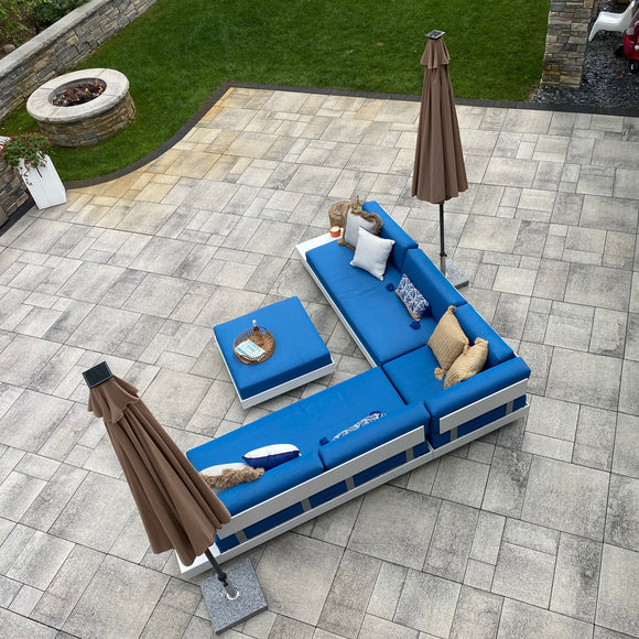 Platform One Outdoor Sofa with Tables