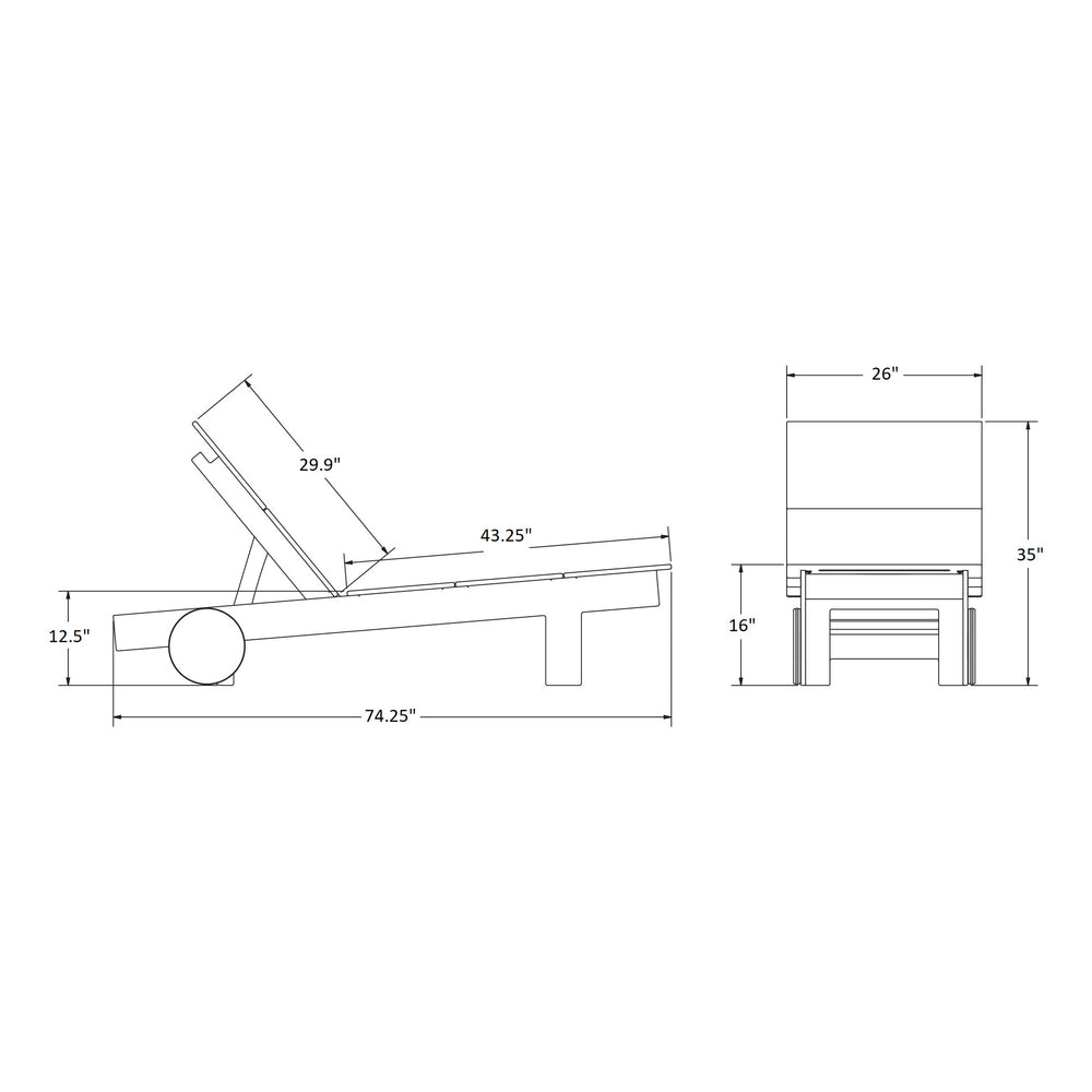 Tall Lollygagger Outdoor Chaise