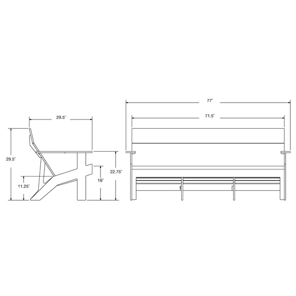 Tall Lollygagger Outdoor Sofa