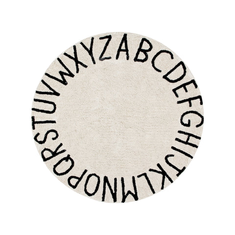 ABC Round Washable Rug