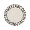 ABC Round Washable Rug  option Natural Black
