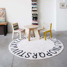 ABC Round Washable Rug