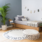 ABC Round Washable Rug