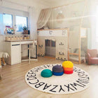 ABC Round Washable Rug