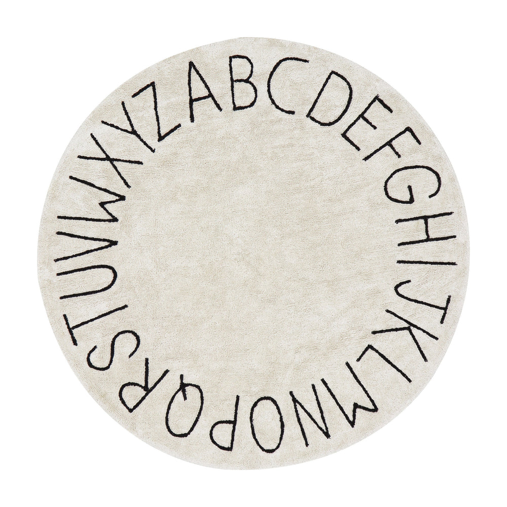 ABC Round Washable Rug