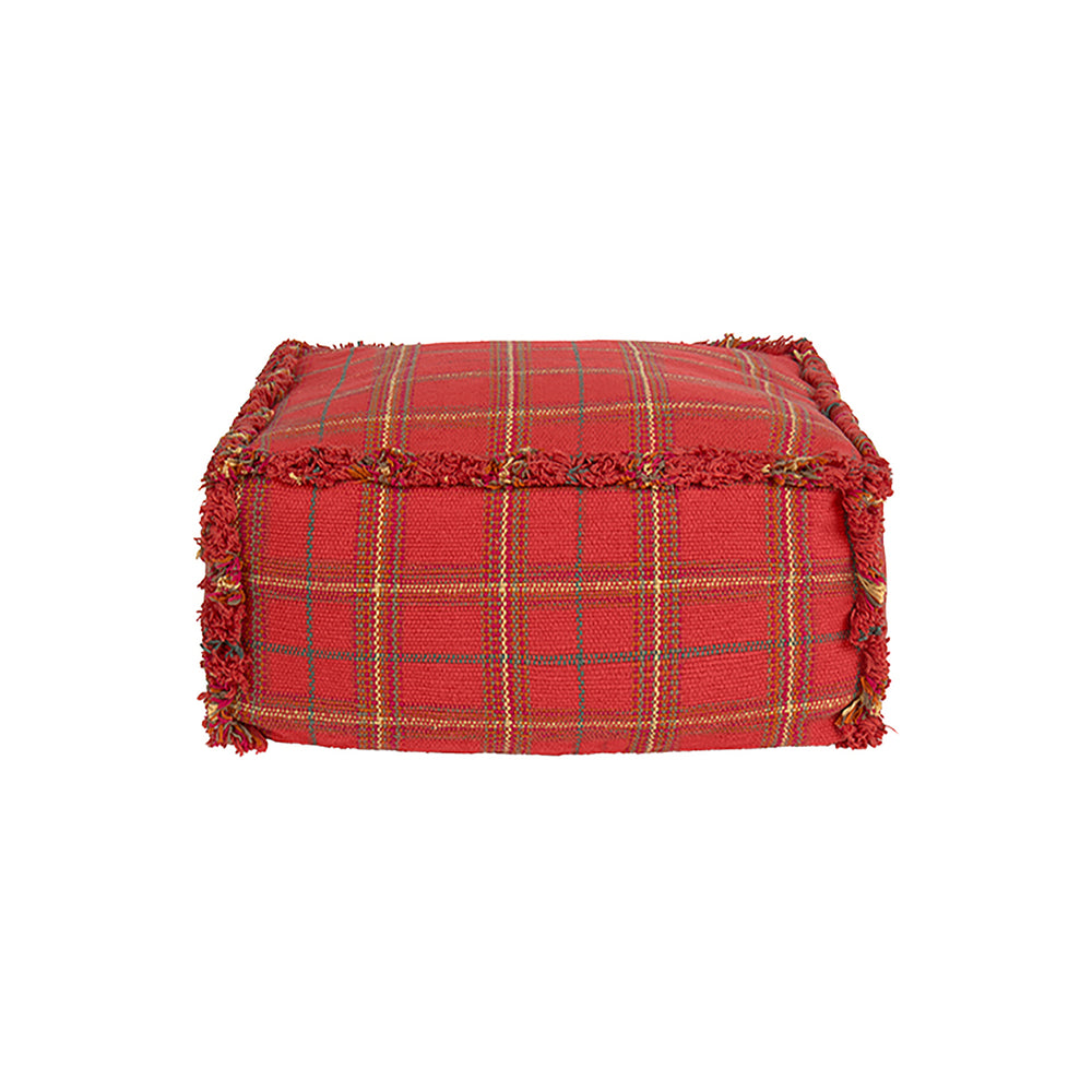 Handloom Tartan Pouf