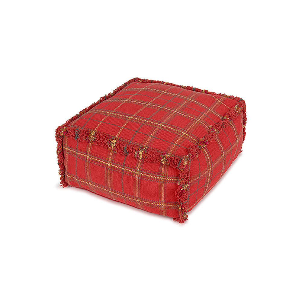 Handloom Tartan Pouf