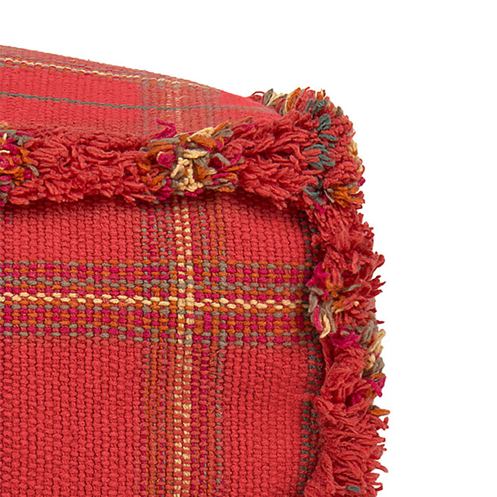 Handloom Tartan Pouf
