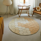 Honeycomb Round Washable Rug
