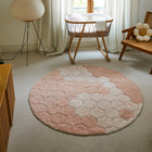 Honeycomb Round Washable Rug