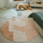 Honeycomb Round Washable Rug