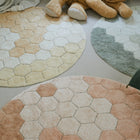 Honeycomb Round Washable Rug